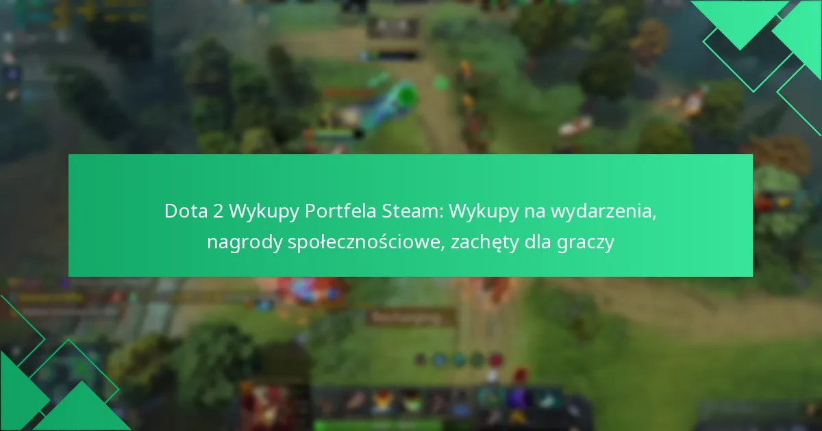 Dota 2 Wykupy Portfela Steam: Wykupy na wydarzenia, nagrody społecznościowe, zachęty dla graczy