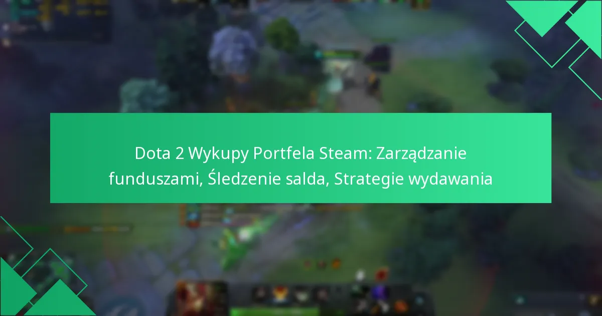 Dota 2 Wykupy Portfela Steam: Zarządzanie funduszami, Śledzenie salda, Strategie wydawania