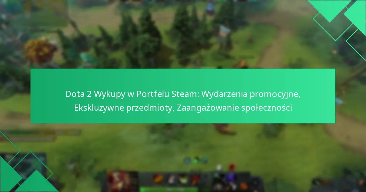 Dota 2 Wykupy w Portfelu Steam: Wydarzenia promocyjne, Ekskluzywne przedmioty, Zaangażowanie społeczności