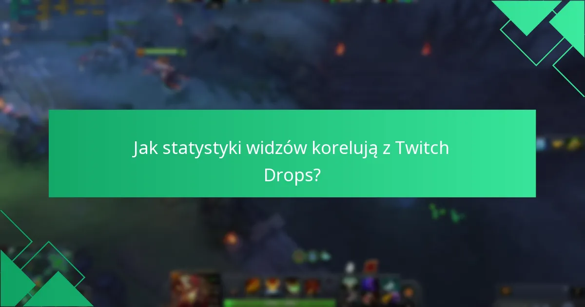 Jak statystyki widzów korelują z Twitch Drops?