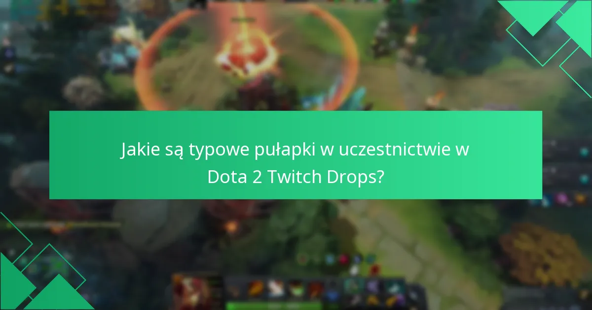 Jakie są typowe pułapki w uczestnictwie w Dota 2 Twitch Drops?